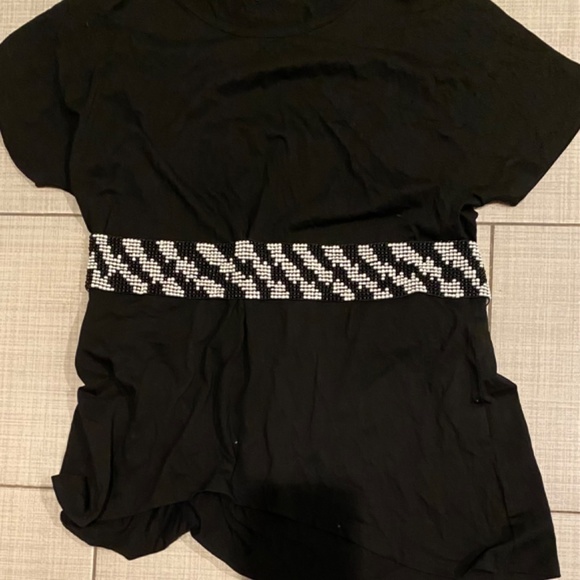 Black and white stretchy belt - Picture 9 of 10